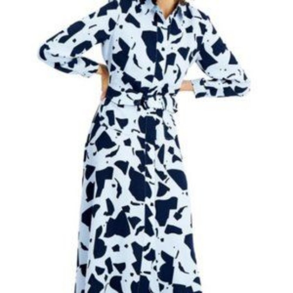 Alfani Blue Print Block Dress